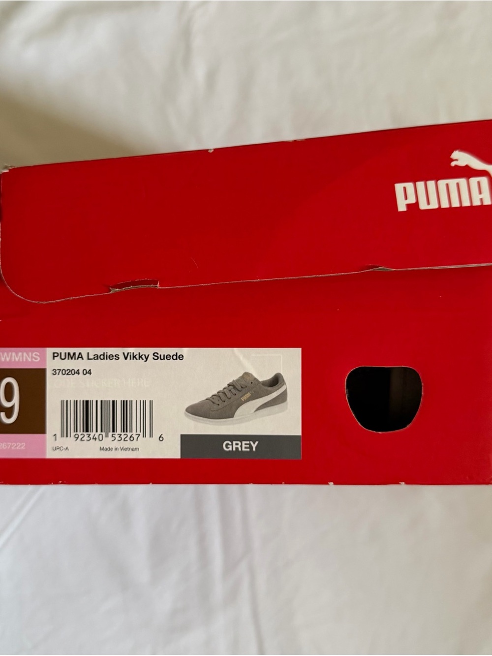 Puma Ladies Vikky Suede Sneakers - Grey